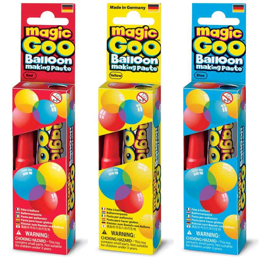 משחה ליצירת בלונים Magic Goo שלושה צבעים משחה ליצירת בלונים Magic Goo שלושה צבעים