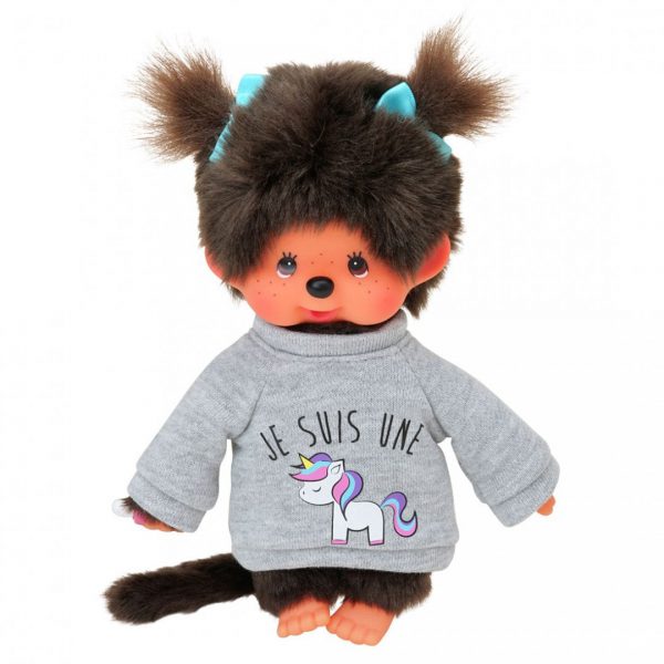 בובת מונצ'יצ'י בת עם סוודר חד-קרן 20 ס"מ
